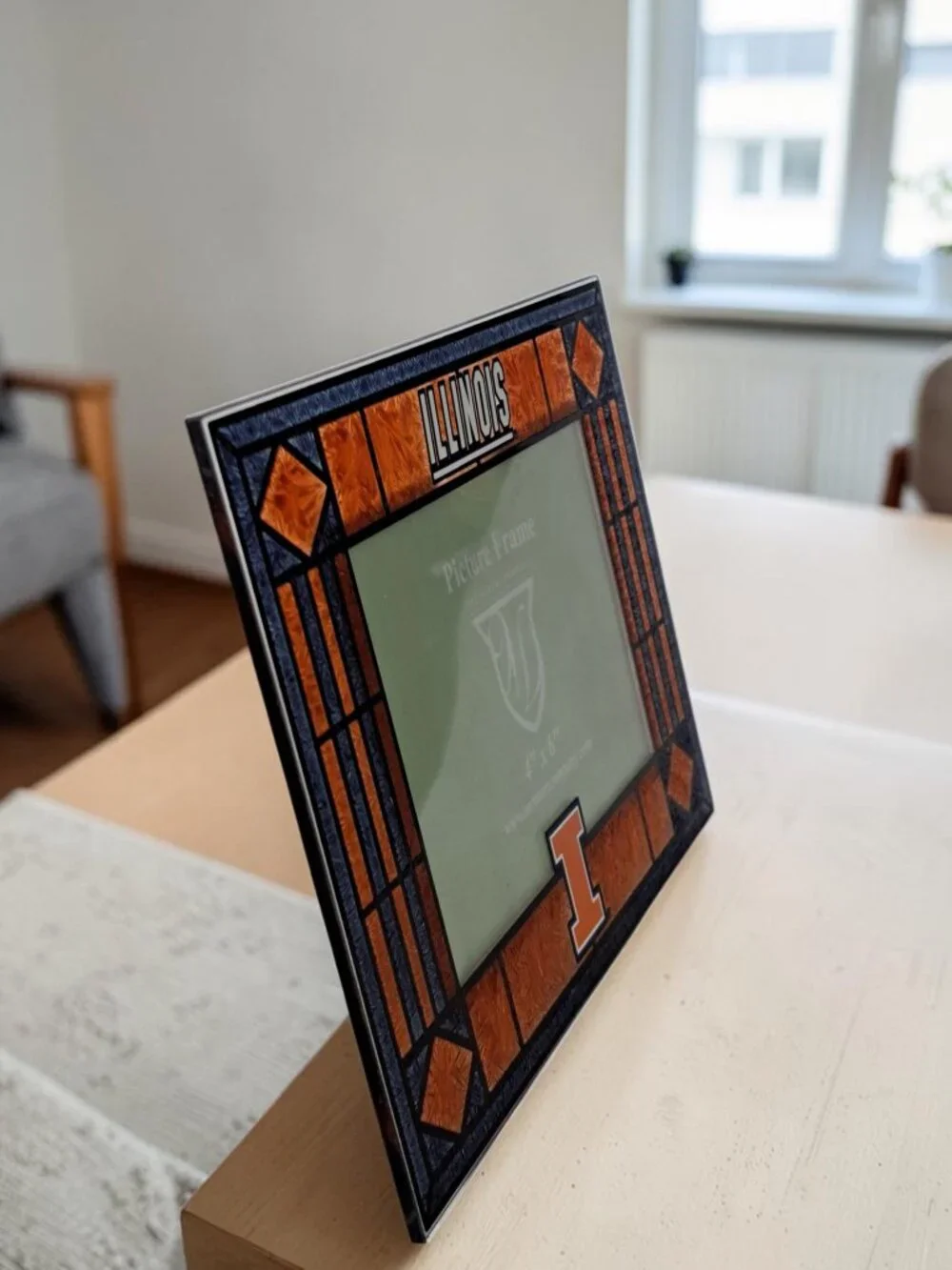 Illinois Fighting 4x6 Stained Glass Picture Frame The Memory Company College